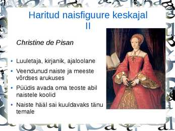Naise haridusvõimalused keskajal #8