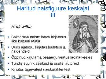 Naise haridusvõimalused keskajal #9