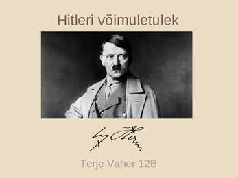 Hitleri võimuletulek