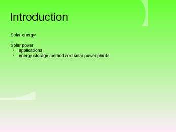 Solar power - presentation2 #2