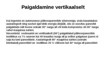 Päikeseenergia kasutamine #11