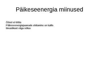 Päikeseenergia kasutamine #16