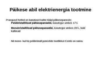 Päikeseenergia kasutamine #6