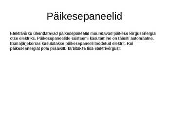 Päikeseenergia kasutamine #8