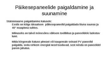 Päikeseenergia kasutamine #9