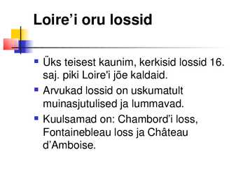 Loire i oru lossid #2