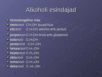 Alkoholid #6