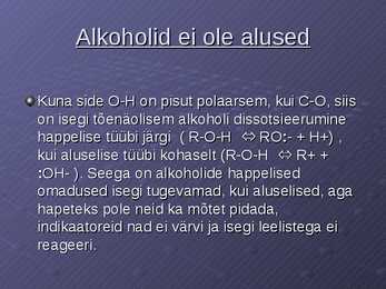 Alkoholid #8