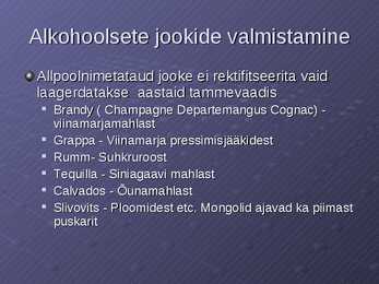 Alkoholid #10