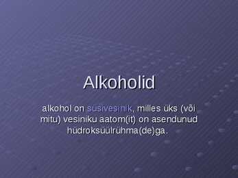 Alkoholid