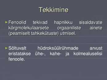 Fenoolid #3