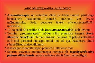 Aroomiteraapia #2