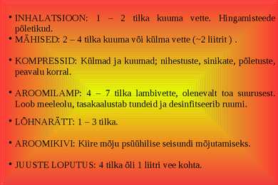 Aroomiteraapia #7