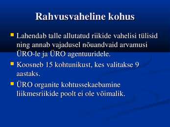 ÜRO - Ühinenud Rahvaste Organisatsioon #11