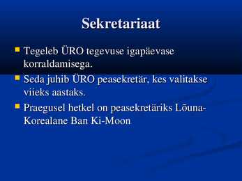 ÜRO - Ühinenud Rahvaste Organisatsioon #12
