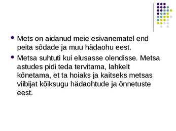 Mets ja haldjad eestlaste maailmapildis #3