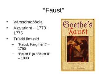 Kokkuvõte  Faust #2