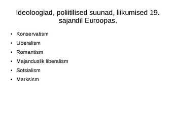19-saj Maailmavaated #2