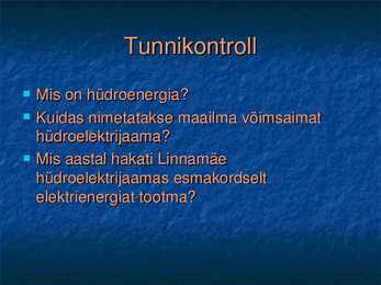 HÜDROENERGIA JA SELLE VÕIMALUSED EESTIS #11