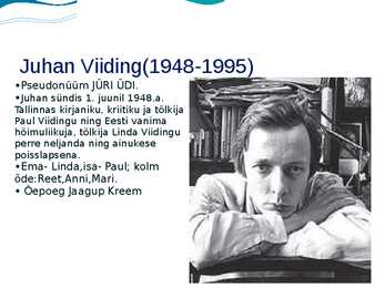 Juhan Viiding 1948-1995