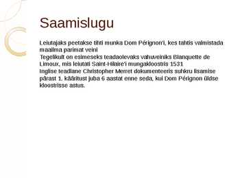 Shampanjakoolituse kokkuvõte #3