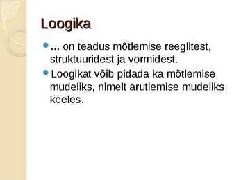 Loogika ja matemaatika #2