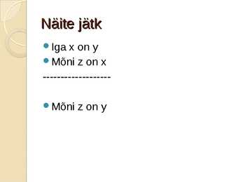 Loogika ja matemaatika #8