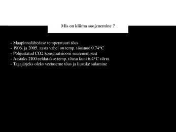 Kliima soojenemine Powerpoint #2