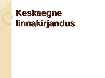 Keskaegne linnakirjandus