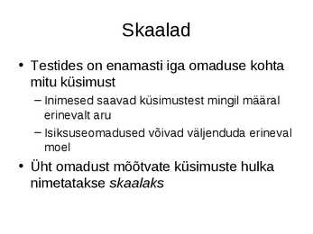 Isiksus ja isiksusepsühholoogia #11