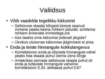 Isiksus ja isiksusepsühholoogia #15