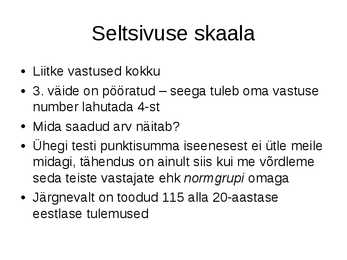 Isiksus ja isiksusepsühholoogia #9