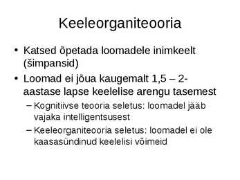 Keel ja laste keele areng #17