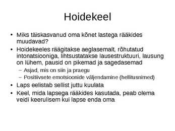 Keel ja laste keele areng #18