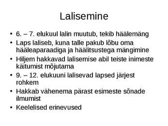 Keel ja laste keele areng #6