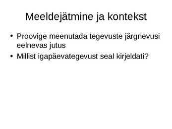 Mälu ning mälu liigid #11