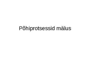 Mälu ning mälu liigid #12
