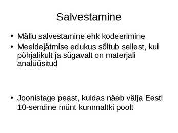 Mälu ning mälu liigid #13