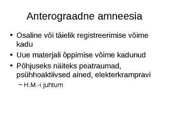 Mälu ning mälu liigid #27