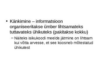 Mälu ning mälu liigid #9