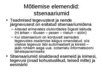 Mõtlemine ja mõtlemise areng #17