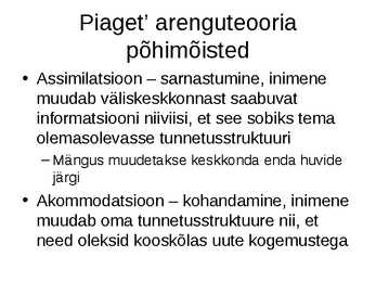 Mõtlemine ja mõtlemise areng #21