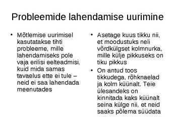Mõtlemine ja mõtlemise areng #31