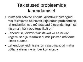 Mõtlemine ja mõtlemise areng #32