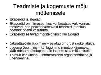 Mõtlemine ja mõtlemise areng #34