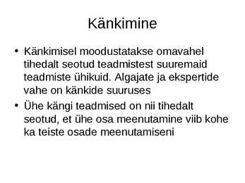 Mõtlemine ja mõtlemise areng #35