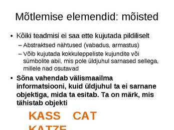 Mõtlemine ja mõtlemise areng #5