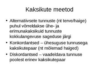 Pärilikkus ja individuaalsed erinevused #10