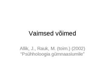 Vaimsed võimed
