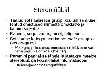 Kultuur ja sotsiaalne käitumine #12